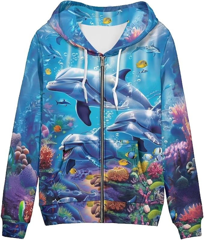 WELLFLYHOM Women Y2K Hoodie Zip Up Sweatshirt Vintage Jackets Hooded Cardigan
