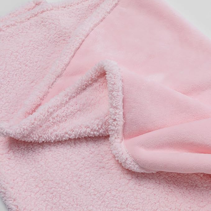 Waterproof Dog Blanket Reversible Fluffy Pet Bed Cover Pink Puppy Blankets Leakproof Sofa Couch Washable Cover Cat Pet Blanket for Warm-S