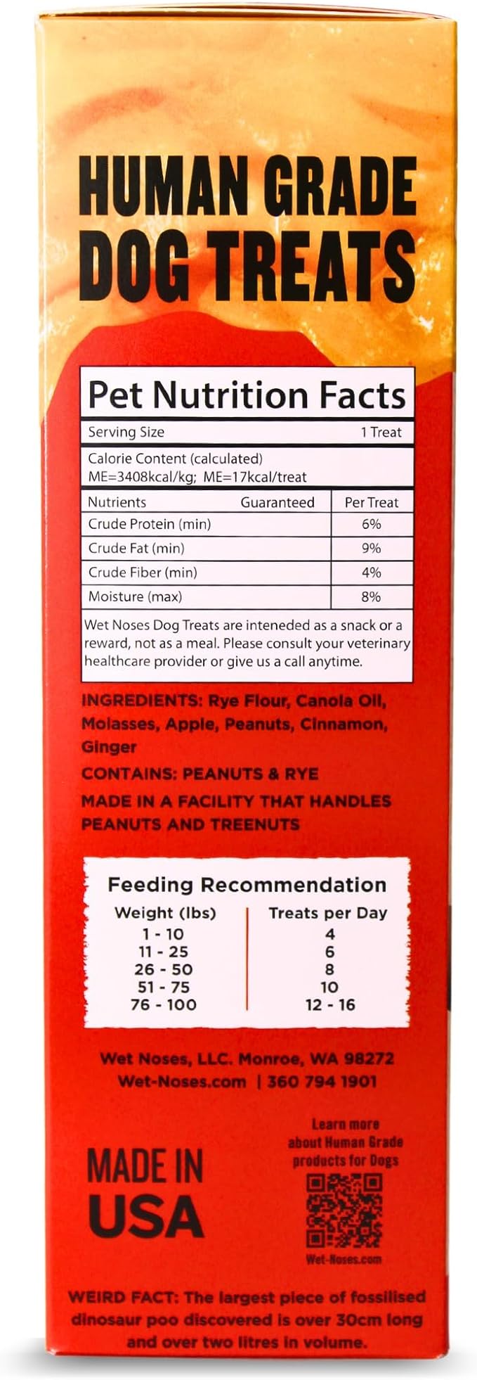 Wet Noses Moments Non-GMO Apple Ginger Bears Crunchy Dog Treats - 14oz | No Corn, Wheat, Soy or Peas, Made with 7 Simple Ingredients