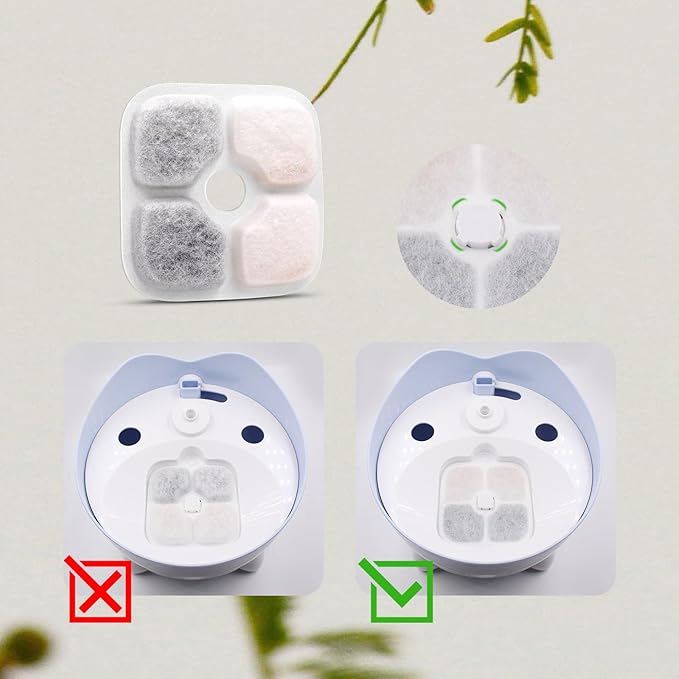 Pet Fountain Filters Replacement Compatible with Catit Cat Water Fountain, Carbon Ion-exchange Resin Cat Water Fountain Filters (12)