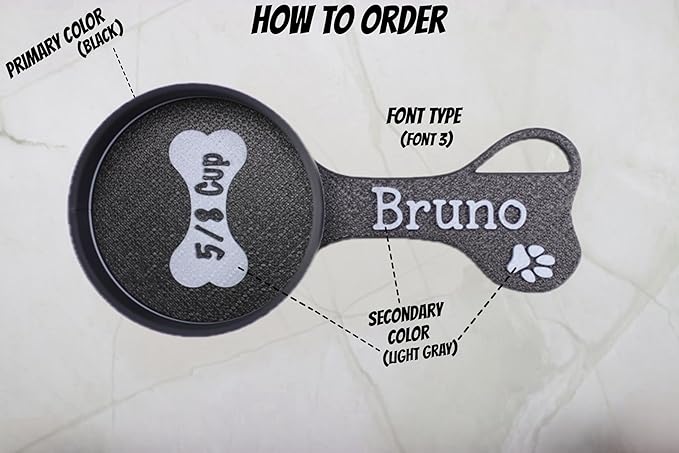 Personalized Dog Food Scoop Custom Scooper Pet Kibble Scoop Food Dispenser Dog Measuring Cup Custom Pet Accessories Gift Idea For Dog Lover (16oz - 2cup)