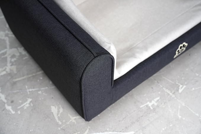 Modern high-Rise Dog Sofas are Designed for Small and Medium-Sized Pets, They are Plush Sofa beds for Cats and Small and Medium-Sized Dogs, and are Indoor pet Furniture(Grey)