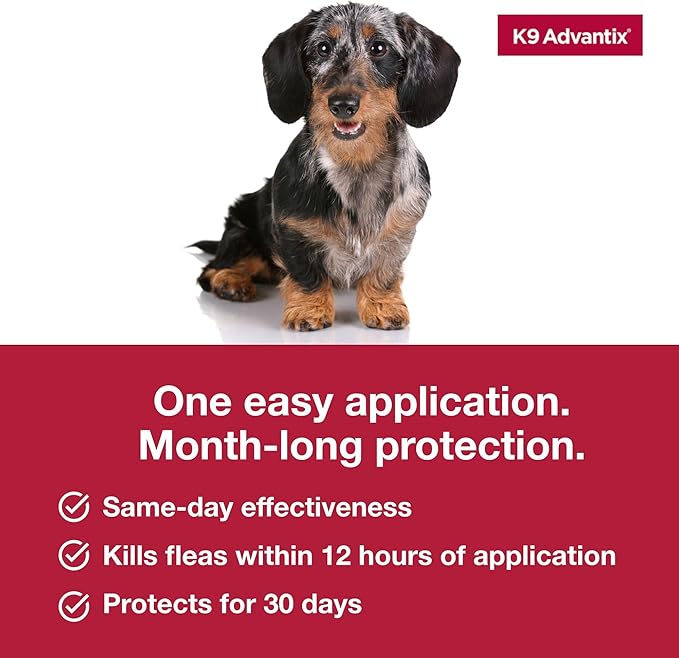 K9 Advantix Flea, Tick & Mosquito Prevention for Dogs 4-10 lbs. | Flea Drops for Small Dogs | Apply Monthly | 2 Treatments (Pack of 2)