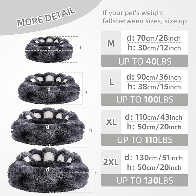 Cute Dog Bed Medium Large Size Dogs Beds Couch Pet Bed with Washable Removable Cover Egg Crate Foam Waterproof Orthopedic Dog Beds(Tie-Dyed Dark Grey,XL)