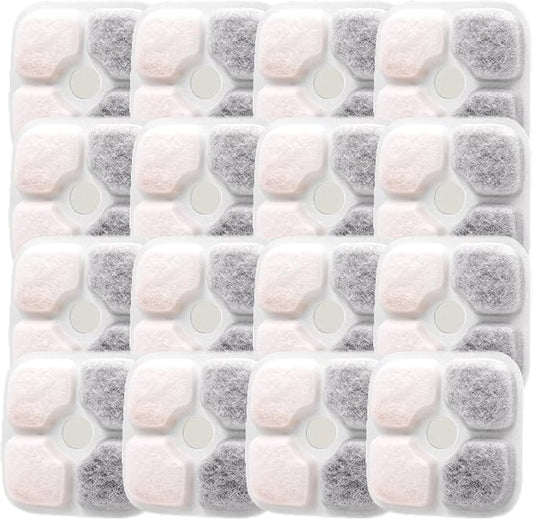 Pet Fountain Filters Replacement Compatible with Cat Water Fountain, Carbon Ion-exchange Resin Filters (16)