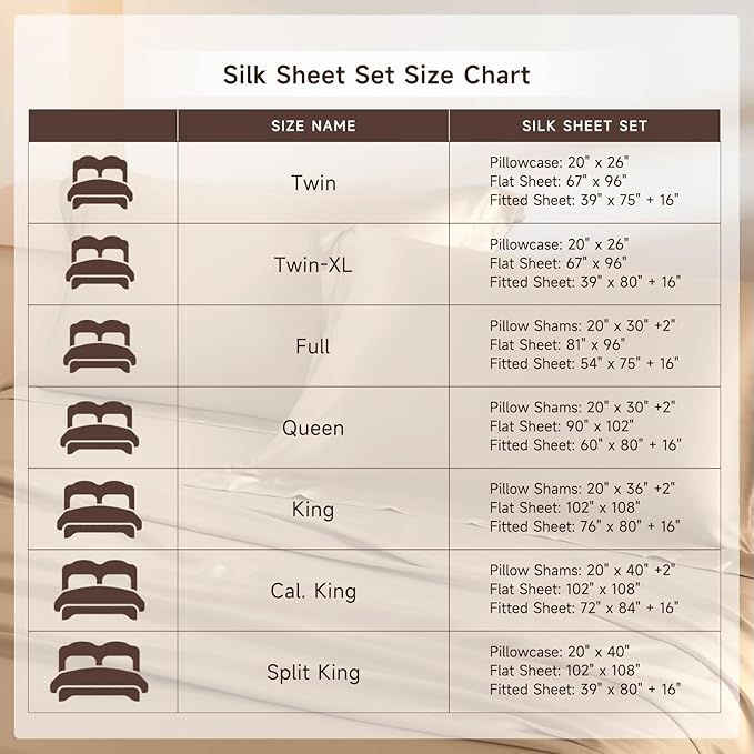 THXSILK Silk Sheet Set 4Pcs, 6A+ Top Grade 100% Natural Mulberry Silk Bed Sheets, Luxury Bed Sheet Set with Deep Pocket, 1 Fitted Sheet, 1 Flat Sheet and 2 Pillow Shams (Cal. King, Taupe)