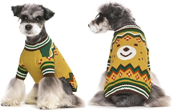Warm Knit Dog Sweaters for Small Dogs - Male & Female, Halloween & Autumn Themed, Long Legs - Yorkie & Chihuahua