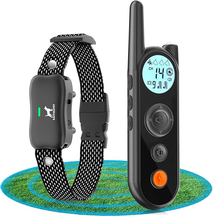 Wireless Dog Fence -25FT to 3500FT Electric Fence for Dogs,185 Days Standby Time Training Collar,Pet Containment System with 3 Training Mode,Flash Light and Waterproof