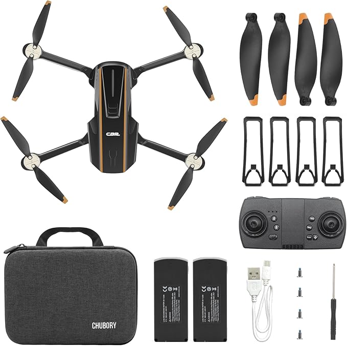 Advanced 2K HD Camera Drone with Brushless Motor for Adults CHUBORY A68 WiFi FPV Quadcopter 3D Flips, Auto Hover Headless Mode Trajectory Flight for Aerial Photography Enthusiasts