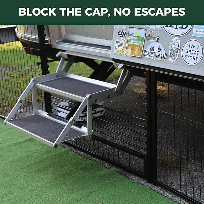FXW Instant Unleashed Dog Playpen, Portable Pet Fence for Outdoor, RV Trips, and Camping, 40 inch, 24 Panels for Medium and Large Dogs with RV Step Grid│Patented
