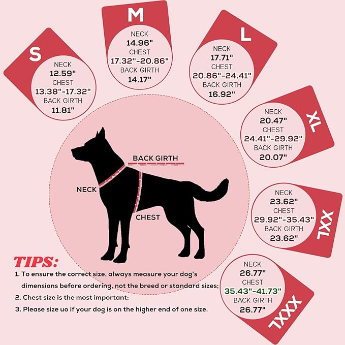 EMUST Dog Coats for Medium Dogs M, Waterproof Dog Jacket with Reflective Strips, Warm Pet Vest Snowsuit with Foldable High Collar for Cold Winter, Red