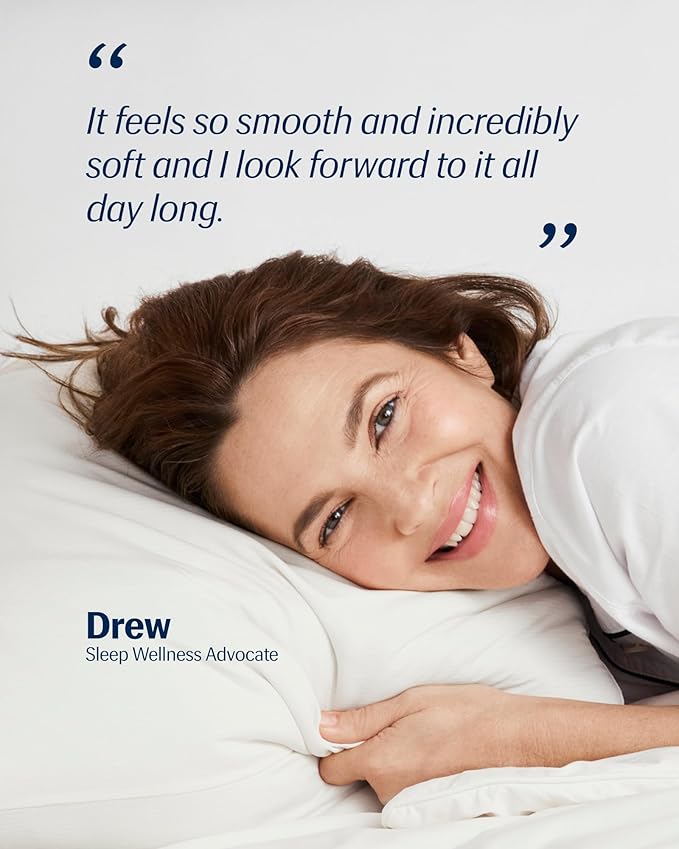 REST® Evercool®+ Cooling Pillowcases Standard - 2 Pillowcases for Sensitive Skin, Silver Infused Fabric for Hygienic Sleep, Silky Smooth for Curly Hair, High Elastic for Snug Fit (19x29 inches)
