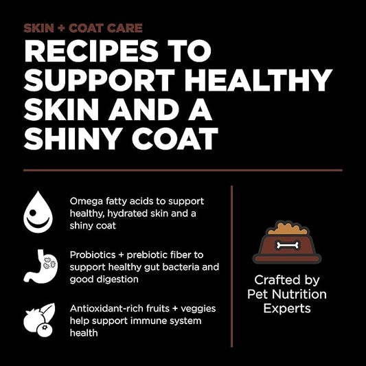 Go! Solutions Skin + Coat Care, Dry Dog Food, Large Breed Puppy Salmon Recipe with Grains, 25 lb Bag