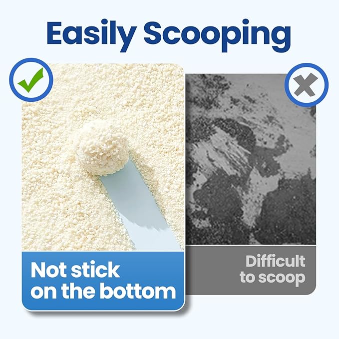 OPET Tapioca Cat Litter, Natural Corn & Cassava Sustainable Ingredients, Quick and Strong Clumping, Flushable, Superior Odor Control, 99.9% Dust Free Kitty Litter 16LB