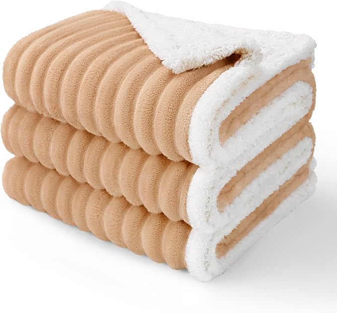 Luciphia Waterproof Dog Blanket for Medium Large Dogs Ultra-Soft Calming Cut Pile Flannel Throw Durable & Warm Furniture Protection for Couch Car Pet Blanket Machine Washable Warm Caramel,M(57''x40'')