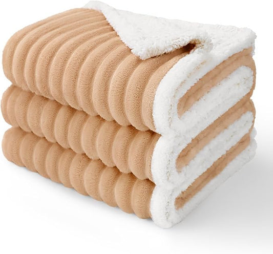 Luciphia Waterproof Dog Blanket for Medium Large Dogs Ultra-Soft Calming Cut Pile Flannel Throw Durable & Warm Furniture Protection for Couch Car Pet Blanket Machine Washable Warm Caramel,M(57''x40'')