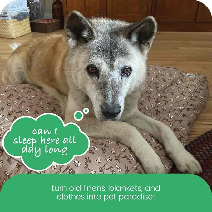 Molly Mutt Medium to Large Dog Bed Cover - Daysleeper Print - Measures 27”x36”x5’’ - 100% Cotton - Durable - Breathable - Sustainable - Machine Washable Dog Bed Cover