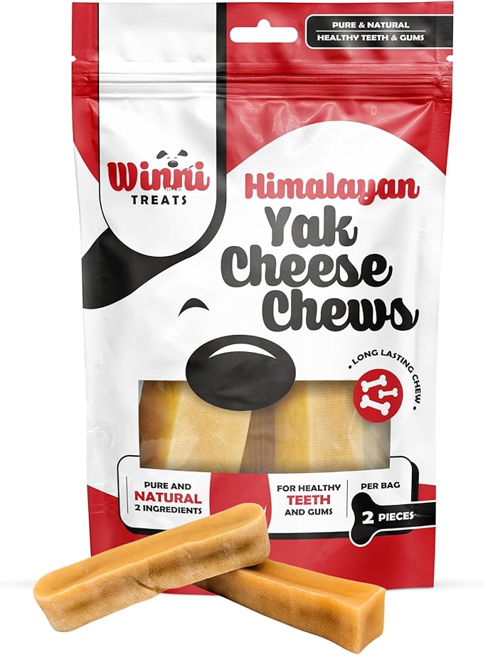 Yak Cheese for Dogs - Limited Ingredient Preservative Free Premium Dog Chews - Himalayan Yak Milk & Lime - Raw Limited Ingredient Treats for Pets - Long-Lasting Dog Chews