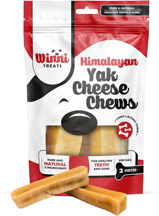 Yak Cheese for Dogs - Limited Ingredient Preservative Free Premium Dog Chews - Himalayan Yak Milk & Lime - Raw Limited Ingredient Treats for Pets - Long-Lasting Dog Chews