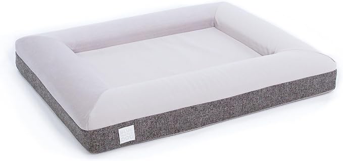 Luxury Essential Orthopedic Memory Foam Dog Bed with Waterproof Liner and Machine Washable Cover with YKK Zippers (Medium 37" L x 30" W x 6" Th)