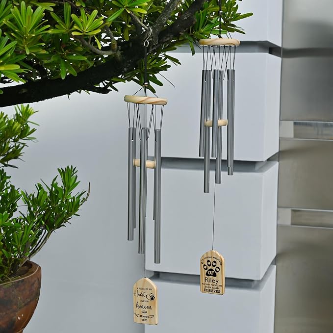 Pet Memorial Wind Chime, Pet Memorial Gifts, Loss of Dog Sympathy Gift, Pet Loss Gifts, Pet Bereavement Gifts, Pet Passing Away Gift, in Memory of Pet, Dog Keepsake Memorial
