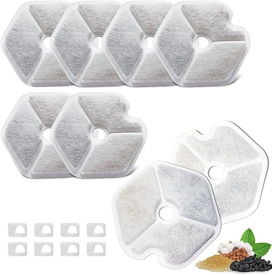 12 Packs Replacement Filters and Sponges for Smartoo 152oz/4.5L Wireless Cat Water Fountain (Model PTM-643)