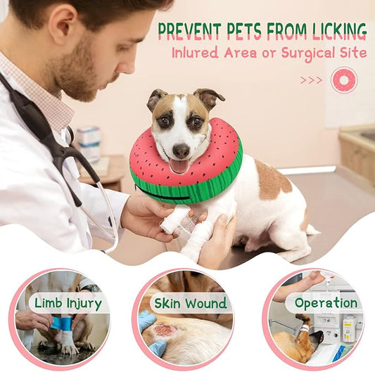 Supet Inflatable Dog Cone Alternative, Soft Recovery Collar for Small, Medium, Large Dogs
