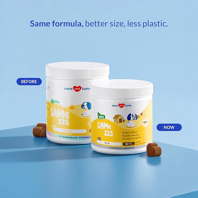 Same for Dogs - 90 Soft Chews - S-Adenosyl-L-Methionine, Liver Supplement - Brain Health, Promotes Cognitive Support, Liver Support (Same Soft Chews)