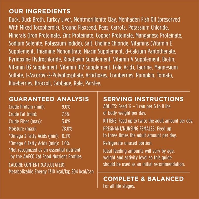 Instinct Original Pate Wet Cat Food, Grain Free Recipe - Real Duck, 5.5 Ounce (Pack of 12)