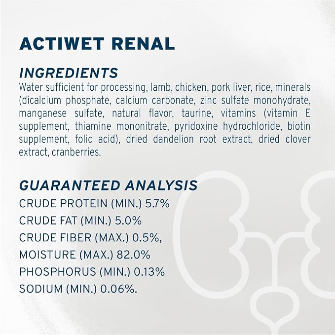 Forza10 - Cat Food, Vet-Formulated Renal Wet, Non GMO, Kidney Care Food with Lamb Flavor, Crafted for Adults, Made in Italy (3.5 oz, 12 Pack)