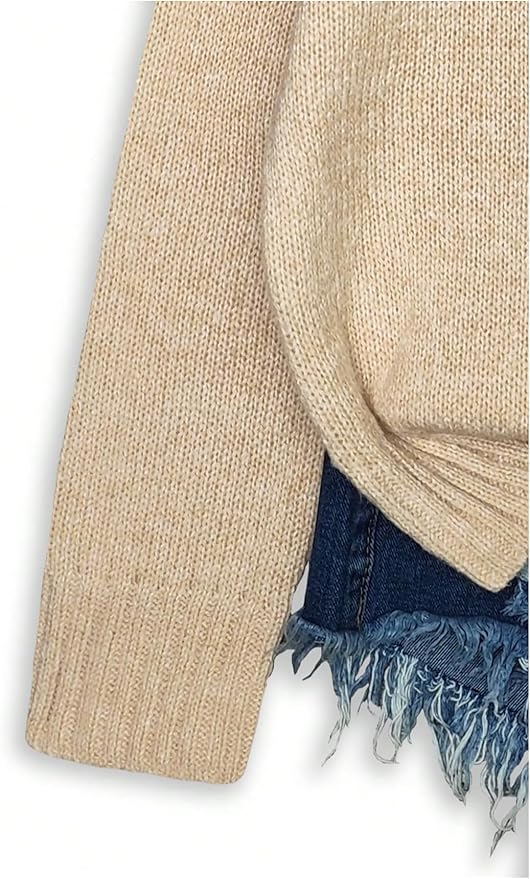 WDIRARA Women's Cat Graphic Sweater Long Sleeve Crew Neck Knit Tops Casual Knitwear