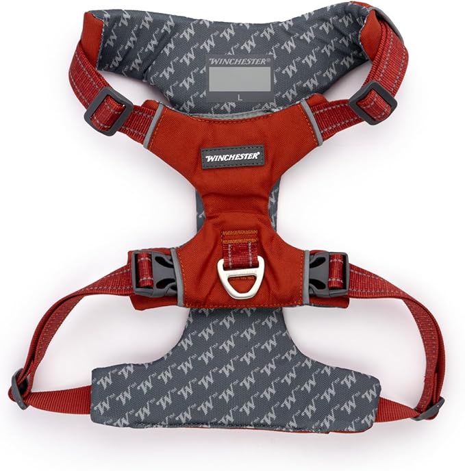 Winchester Pet No-Pull Adjustable Soft Padded Dog Vest Harness with Reflective Stitching, Ketchup, Medium