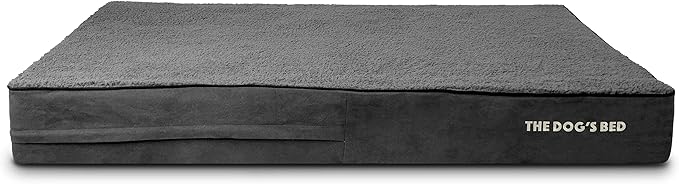 The Dog's Bed Replacement Outer Cover ONLY (Outer Cover ONLY - NO Bed, NO Waterproof Inner) for The Dog's Bed, Washable Plush Fabric, XXL 6 Inches (Grey Plush)