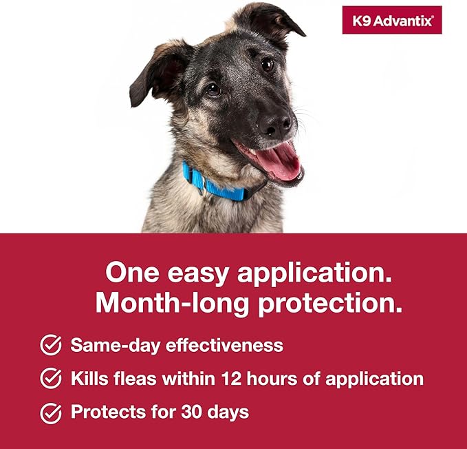 K9 Advantix Flea, Tick & Mosquito Prevention for Dogs 21-55 lbs. | Flea Drops for Large Dogs | Apply Monthly | 2 Treatments (Pack of 2)