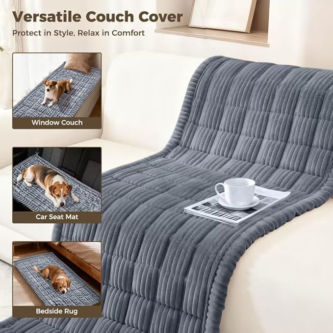 Couch Covers for Dogs, Washable Sofa Couch Cover for Pet, Couchs Covers for Cushion Sofa Pet Friendly, Non Slip Sofa Cover (27.6''*70.9''/60 x 180cm)