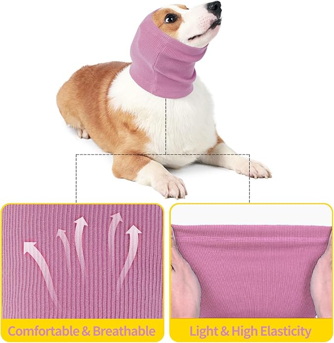 Nanaki Calming Ear Wrap - Quiet Dog Headband & Snood Ear Muffs for Anxiety Relief & Noise Reduction
