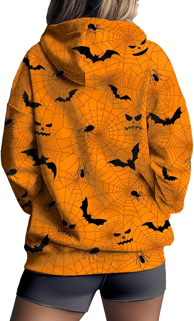 Women's Zip Front Plaid Sweatshirts Print Hoodie Fall Jackets Long Sleeve Casual Drawstring Clothes