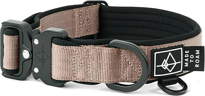 MADE TO ROAM Comfort Collar - Adjustable Nylon Dog Collar with Soft Comfortable Padding, Light Aviation Aluminum Metal Buckle for Small, Medium and Large Dogs (Utah Glow, Size 5)