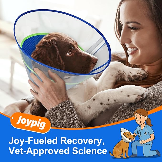 Dog Cone Collar with Soft Liner to Stop Licking, Elizabeth Recovery Collar After Surgery for Large Medium Dogs, Comfortable Pet Head Cone Alternative for Neutering Spay Injury (2XL)