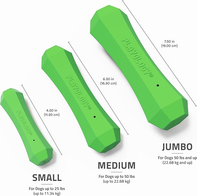 Playology Dog Toys | Durable Squeaky Chew Stick for Dogs | Medium Mom's Turkey Scented Toy - Easy to Clean and Made from Non Toxic Materials