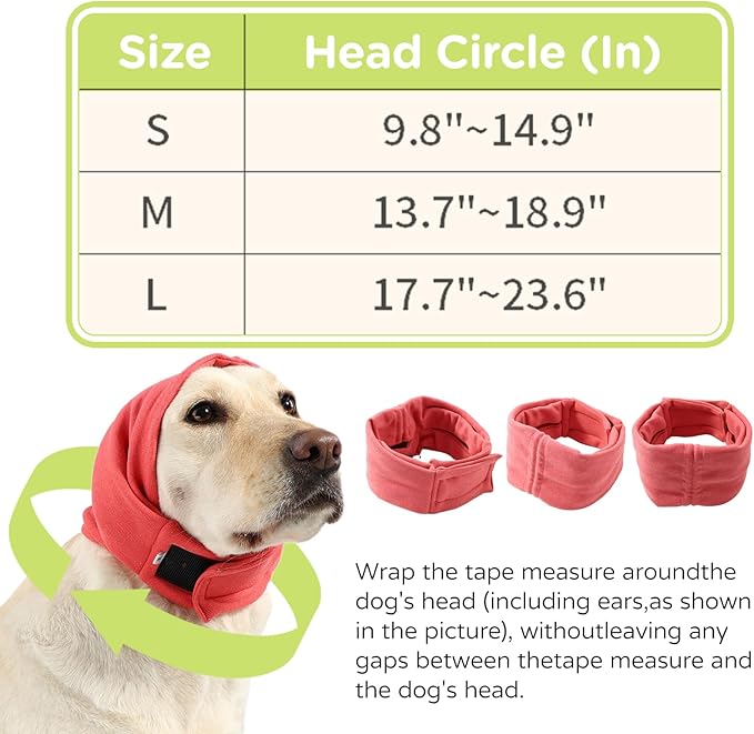 Dog Reducing Noise Hoodie, Ear Covers for Bath, Thunderstorms, Dog Anxiety Relief Hoodie