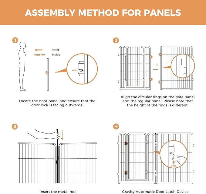 FXW Dog Gate Extra Wide Designed for Indoor Use, Adjustable Width Up to 83-inch Wide (40" H 3 Wire Panels for Medium and Large Dogs), White