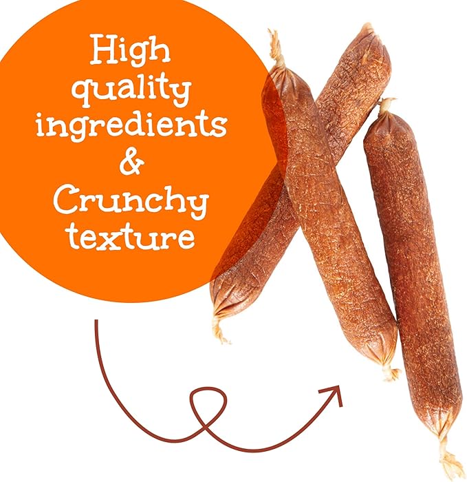 Happy Howie's Sausage Treats - Healthy Dog Treats, Flavorful, Slow Cooked, Natural Ingredients, Chewy Dog Treat, Hormone Free - Turkey, (Pack of 1)