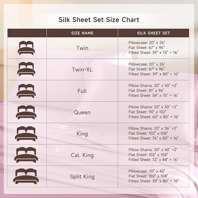 THXSILK Silk Sheet Set 4Pcs, 6A+ Top Grade 100% Natural Mulberry Silk Bed Sheets, Luxury Bedding Sets Ultra Soft Durable, 1 Fitted Sheet, 1 Flat Sheet and 2 Pillow Shams (King, Lavender)