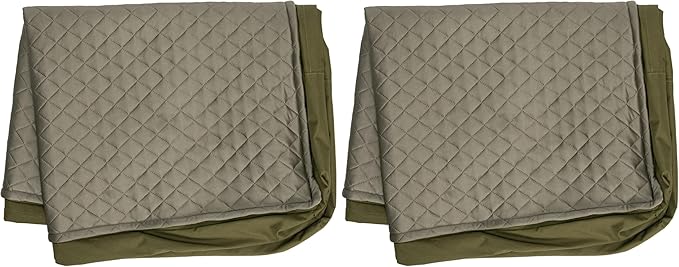 Furhaven Replacement Dog Bed Cover Water-Resistant Indoor/Outdoor Quilt Top Convertible Mattress, Washable - Dark Sage, Medium (Pack of 2)