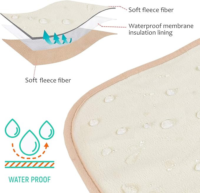 Catalonia Waterproof Blanket for Bed Intimacy, Reversible Fleece Bed Sofa Cover, Washable Liquid Proof Furniture Protector