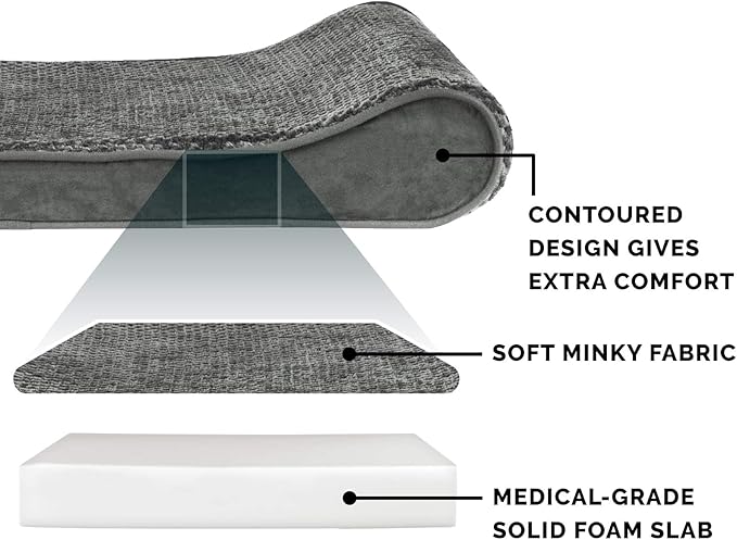 Furhaven dog bed Luxe Lounger Gray, Jumbo/XL W/same size waterproof liner