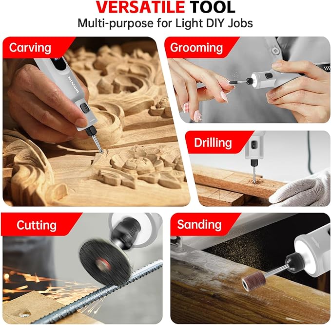 PHALANX 3.7V Dog Nail Grinder - Electric Pet Nail Grinder (Grey-3.7V)