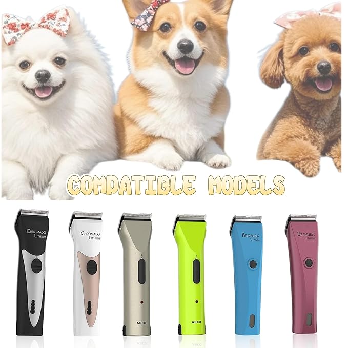 Adjustable 5 in 1 Replacement Blades Compatible with WAHL Bravura .Chromado，Creativa，Figura Dog Clippers for Dogs Grooming(5in1/2Pack)