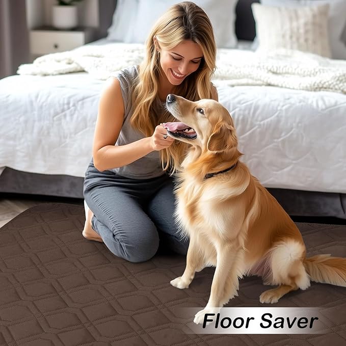 hyha Waterproof Dog Bed Blanket, Soft Pet Blankets, Waterproof Couch Cover for Dogs, Reversible Sofa Covers Washable for Furniture (40x50 Inch, Chocolate/Dark Grey)